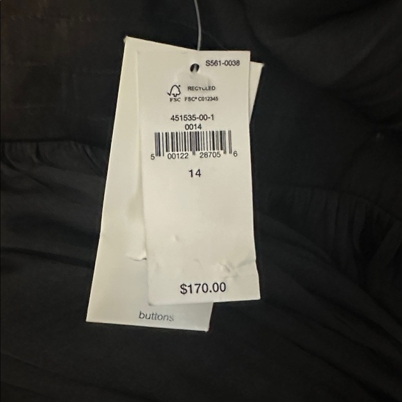NWT! Banana Republic Black Crystal Pleated Maxi Dress - Size 14 🦚 - Picture 3 of 3